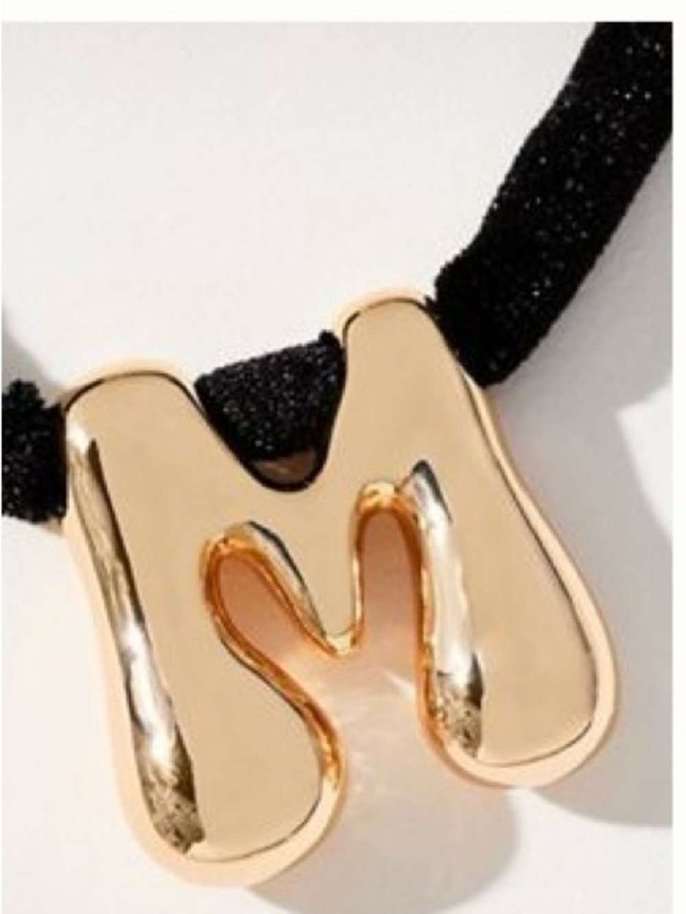 Anthropologie M corded black necklace